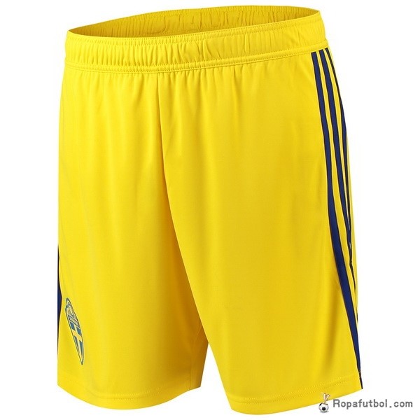 Pantalones Suecia Replica Segunda Ropa 2018 Amarillo